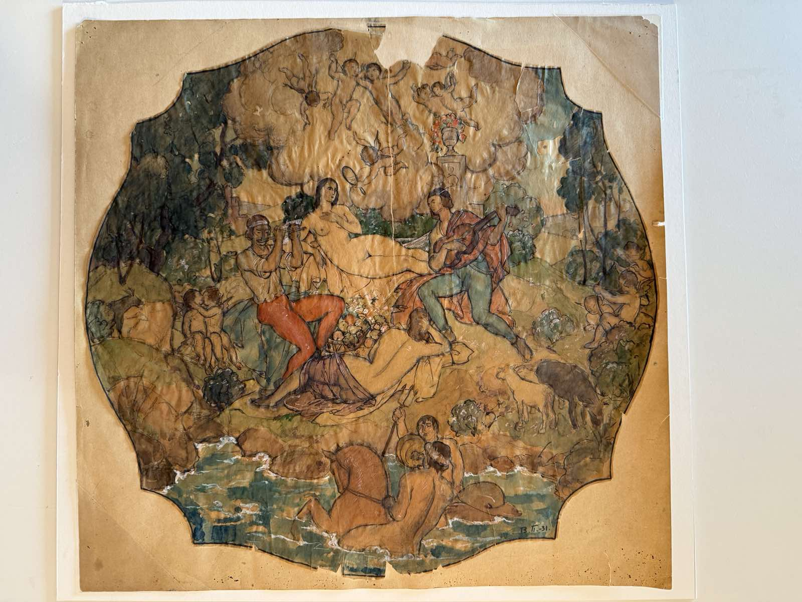 Restauracija i Konzervacija skice Vase Pomorišca - pre restauracije